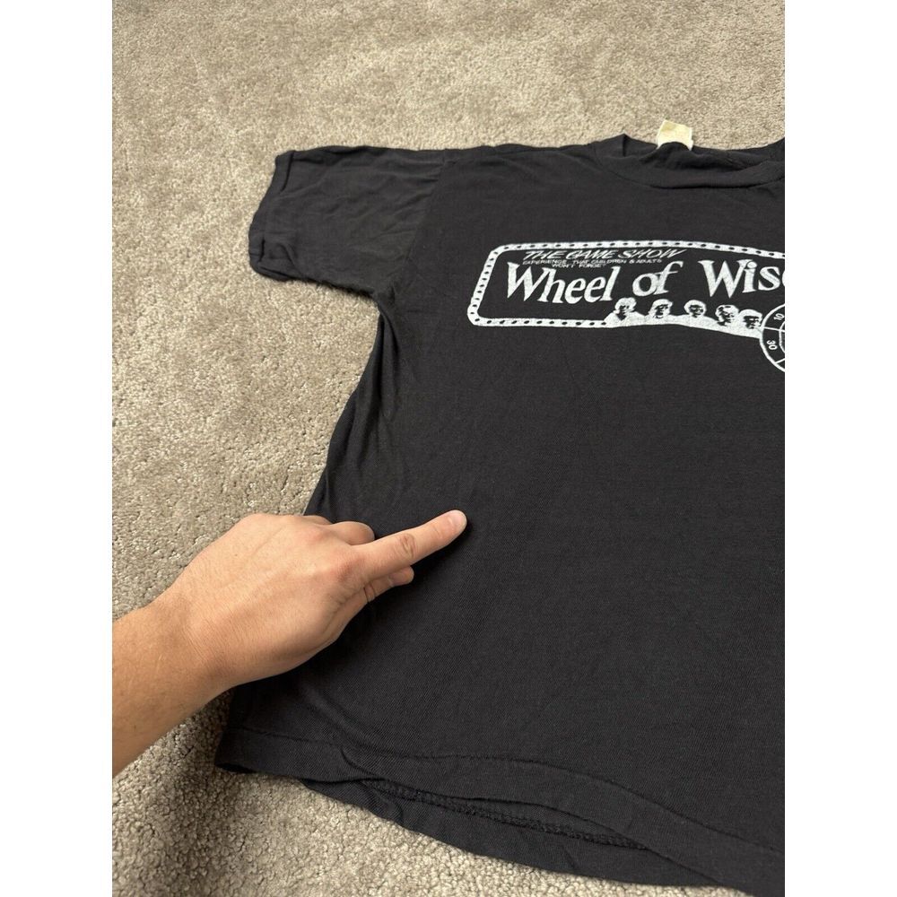 Vintage 80s Women's Tshirt Wheel of Wisdom, the game show, Size‎ L - Picture 8 of 8